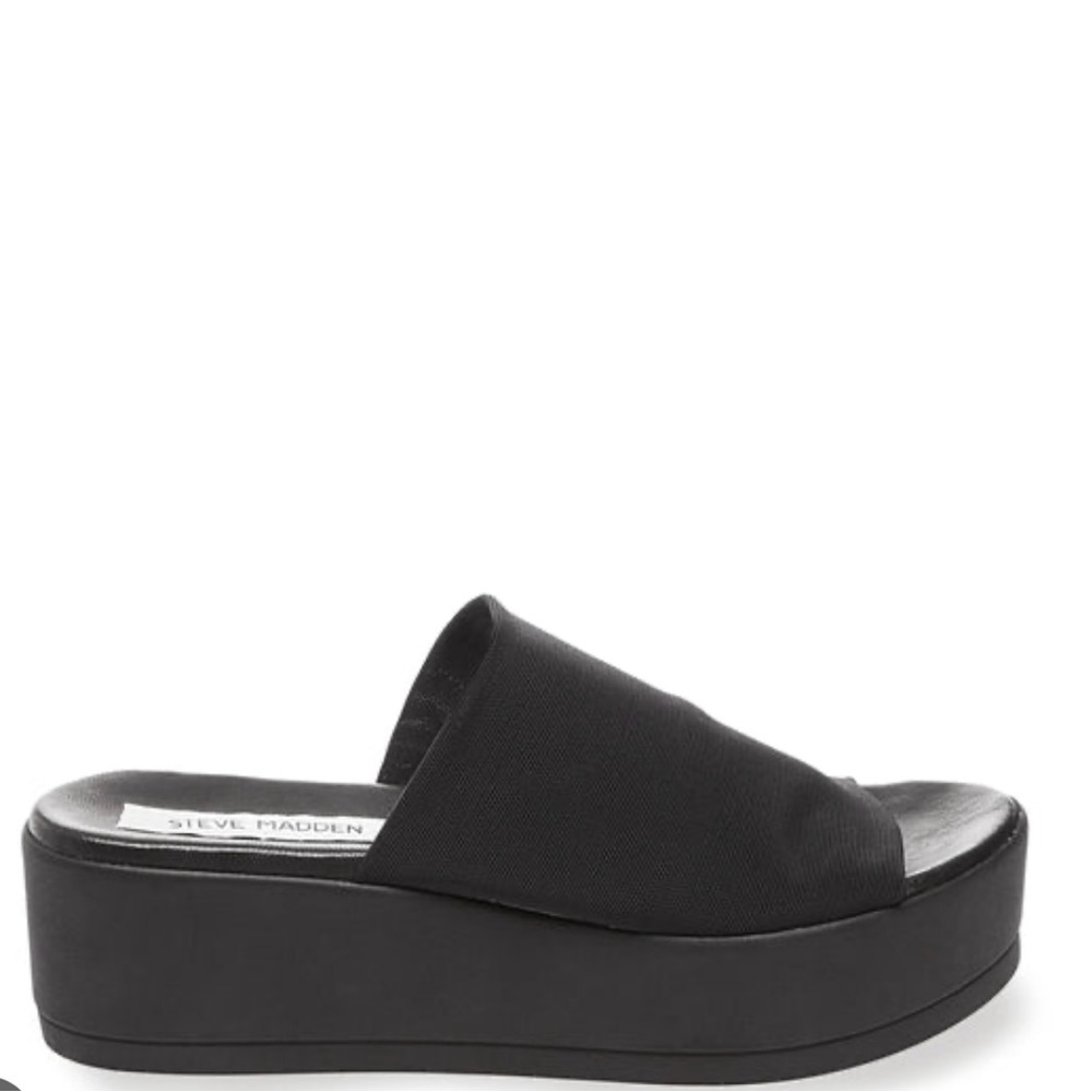Steve Madden black sandals (never worn)